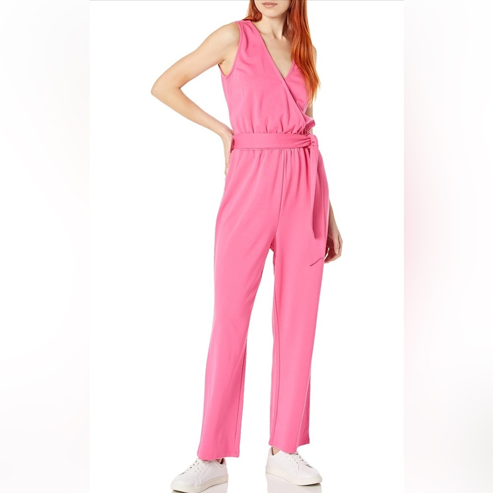 The Drop Women's @caralynmirand Sleeveless Wrap Jumpsuit(NWT)..pink..medium